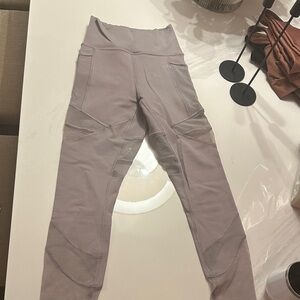 Lululemon Athletica Light gray/purple Forget the Sweat Tight 25”